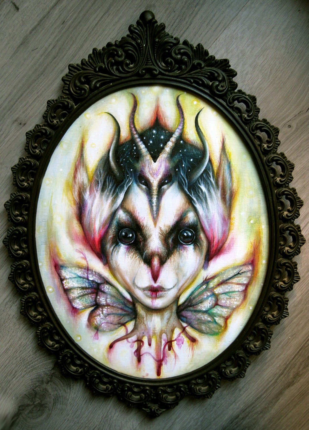 30% OFF, The Survivor, original painting,  30 x 23 cm