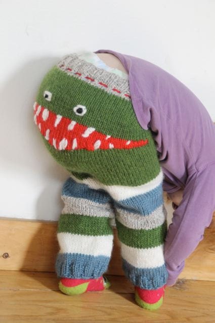 Hand Knit Monster Leggings for Baby