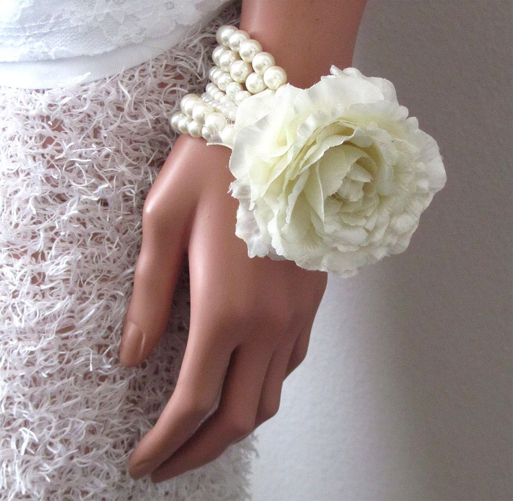 Jasmine-- Bridal bracelet, bridesmaids bracelet, Bridal Victorian pearl ribbon crystal bracelet, bridesmaids jewelry.