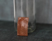 Simple Leather Hair Clip. For Her. For Baby. For Teens. Wedding. Light Brown. Textured. Natural.