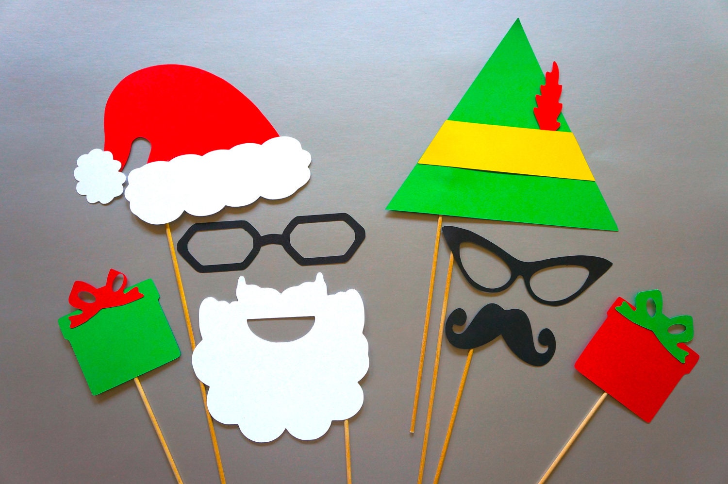Items similar to Christmas Photo Booth Props  8 piece set of