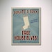SPEW Free House Elves Propaganda Poster in Blue 11" x 14" / Wall Art / Vintage Art / Harry Potter
