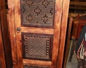 Handcarved Rustic Storage Cabinet
