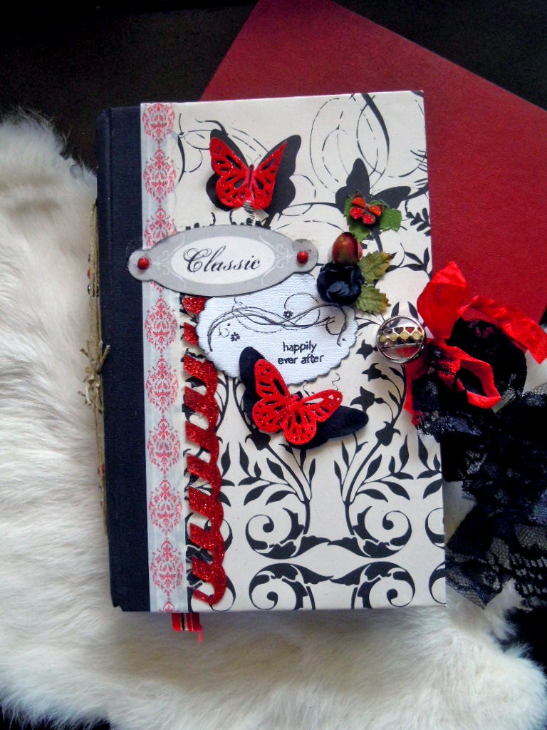 Wedding Planner pre-made mixed-media journal smashbook by Lisa Rice one of a kind  READY to SHIP