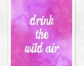 Drink The Wild AIr Digital Watercolor