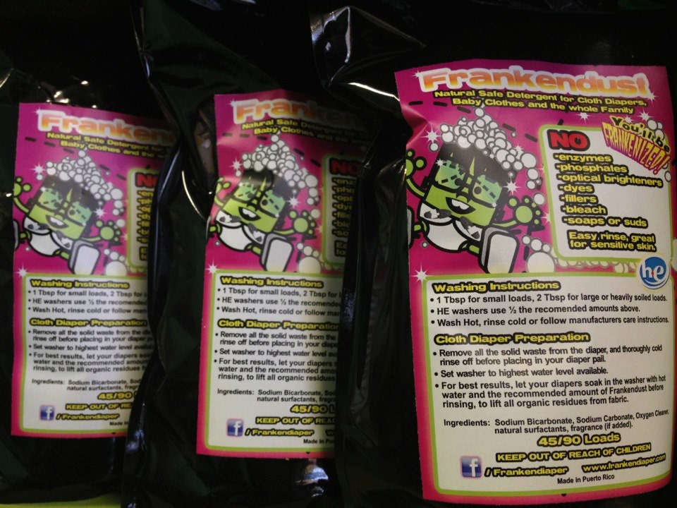 Frankendust Detergent All Natural Safe Detergent for Cloth Diapers, Baby Clothes, and the Whole Family