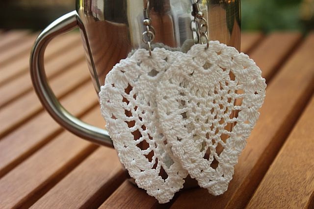 White Lace Earrings