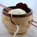 Wooden Knitting Bowl, Purpleheart Wood Rim, Lathe Turned