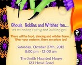 Printable Halloween Birthday party, Invitation Custom Personalized Digital File, DIY Printable