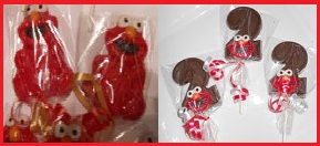 40pcs 20 elmo milk 2nd Birthday 20 full Elmo Gourmet Chocolate Lollipops Birthday Gifts Party Favor Kids