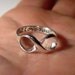 Infinity ring, Best Friend Ring, Sisters Ring, couples ring, custom message sterling silver engraved I LOVE YOU