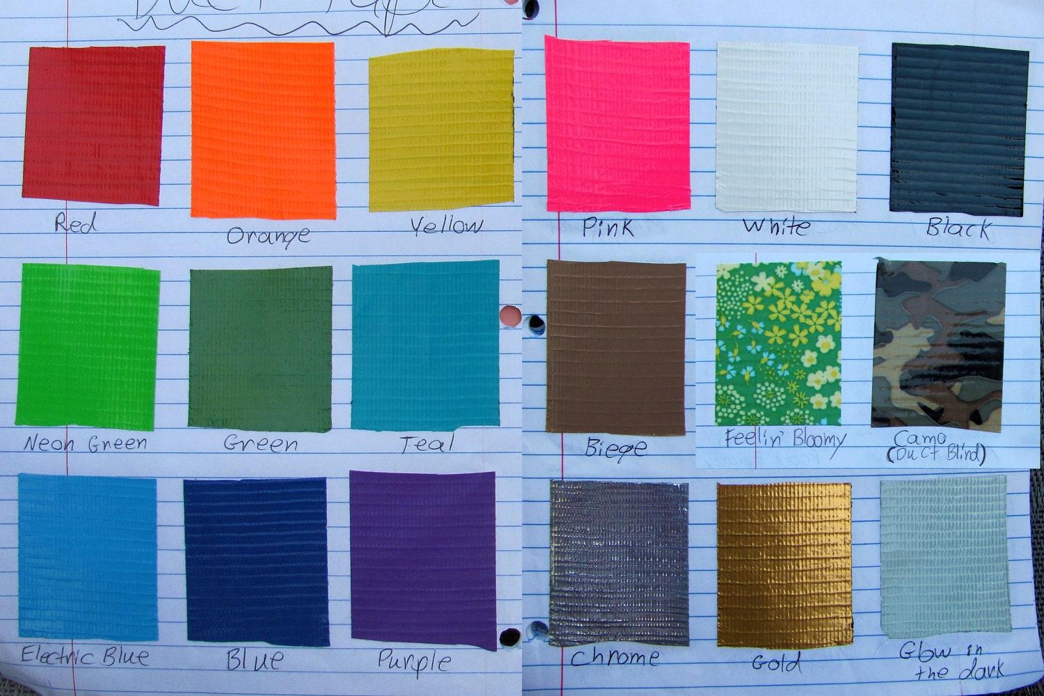 Custom Made Duct Tape Hair Bow- over 100 colors and patterns to choose from