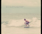 Surfer Boy Waves Surfboard Splash Manuel Antonio Photo Art Print Costa Rica Beach Ocean Sea Water Seadog Blue Passion Version 2 - 8 x 8