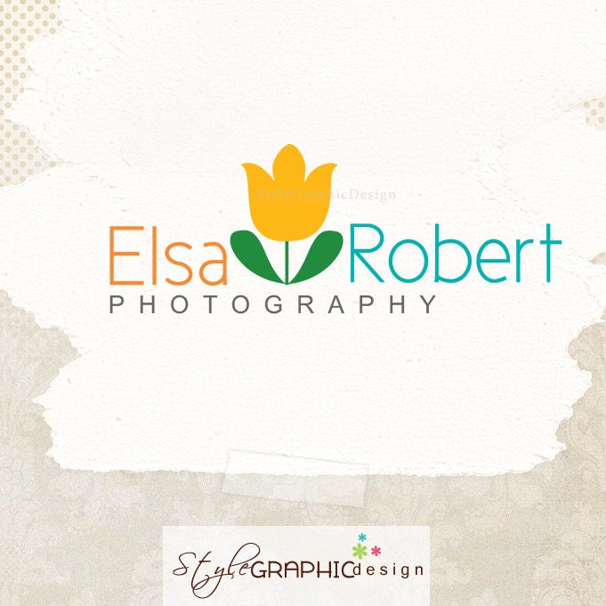 Flower business logo design premade logo for photographer boutique logo company logo