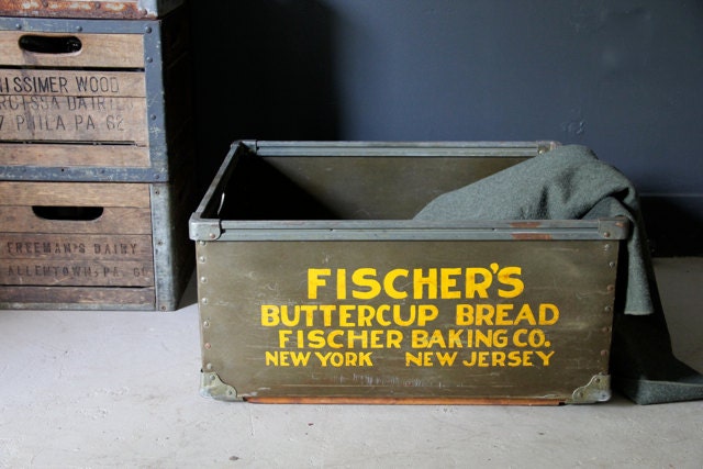 Vintage Industrial Bakery Delivery Bin