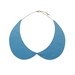 Peter Pan Collar Necklace in Blue Teal Leather, Summer, School, Simple, Chic, Retro, Gift for Her, Detachable, Minimalist
