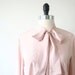 Vintage Blouse Vintage Japanese Blouse Blush Pink Blouse Pussy Bow Blouse Ascot Bow Blouse