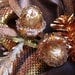 Deluxe Deco Mesh Bronze and Copper STRIPED Wreath with a large Sparkle FALL FLOWER