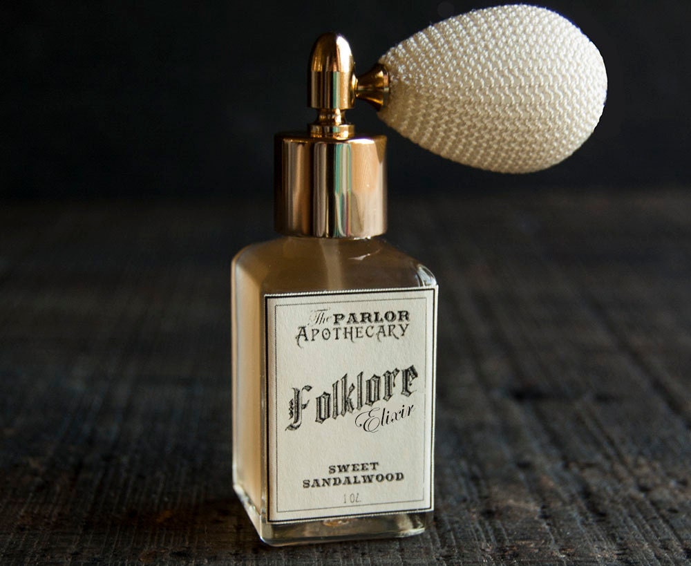 Folklore Elixir - Sweet Sandalwood Vanilla Perfume  - Atomizer Bottle -1 oz