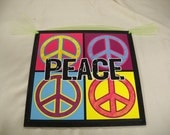 Peace Color Blocks Wall Art Sign Girls Bedroom decor Signs Dorm room teens