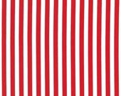 Michael Miller fabric for quilt or craft, Red Clown Stripe, Fat Quarter