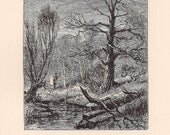All That Lives Dies & Turns To Dust-Young And Old Lie Together-Victorian-Poem-Poetry-1800's Antique Vintage Art Print-Gothic Picture-Hymn