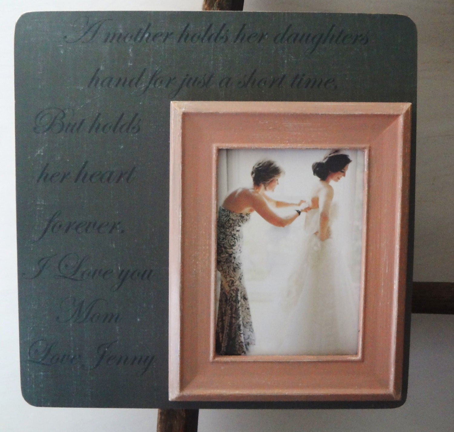 Personalized Picture Frame 13 x 13 Wedding Gift for Mom of the Bride Groom Letter Thank You Anniversary Birthday Shower New Baby
