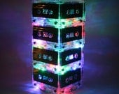 Unique Upcycled Lighting FREE SHIPPING Man Cave Light Mixtape Light Cassette Tape Lamp Rock n Roll Multicolor Colorful party light
