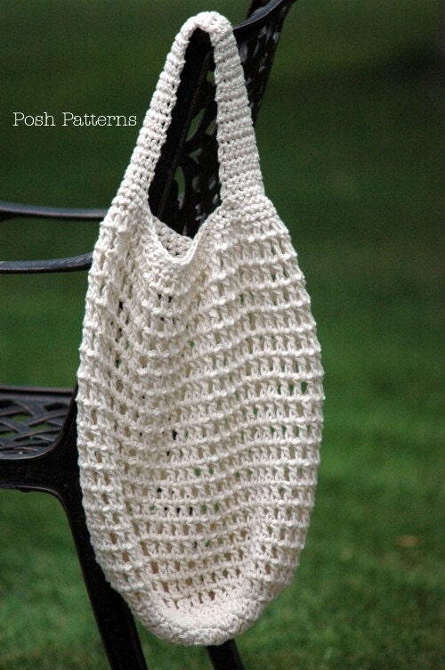 Crochet PATTERN - Crochet Market Bag Tote Pattern - Instant Download ...