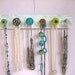 Necklace Holder with Blue and Green Knobs