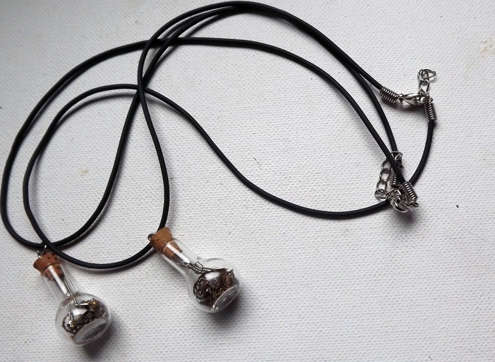 Steampunk Friendship Vial Necklaces