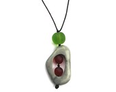 Baby Safe Mom Necklace - Non Toxic Resin Nursing Breastfeeding Necklace - 'Twiddle Buster' - Grey, Red and Lime Green