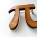 Pi Pin, Brooch, Jewelry in Bamboo 3.14159265 Pi Day