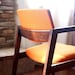 1960s MID MOD Chairs Burnt Orange Danish Modern Style Side, Desk, Accent, Dining Armchair Walnut Teak Wood Mid Century Modern Furniture