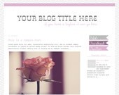 Premade Blogger Template: Pretty Purple (Instant Download)