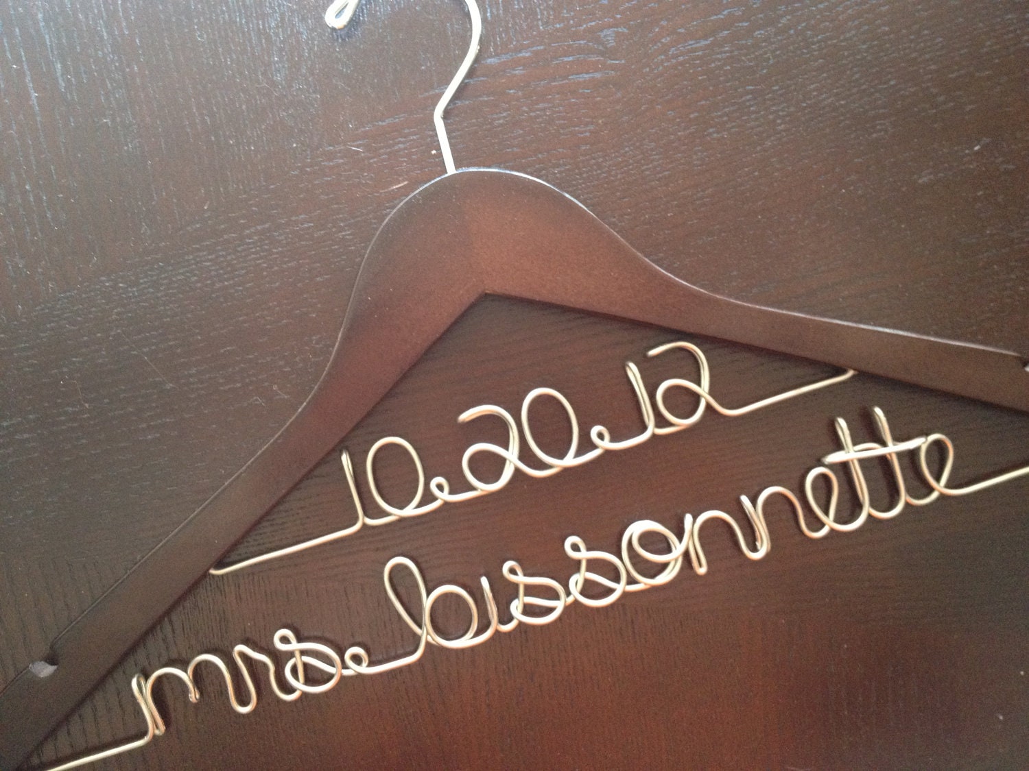 Personalized Bridal hanger, Wedding Dress Hanger - Wedding Date & Future Last name