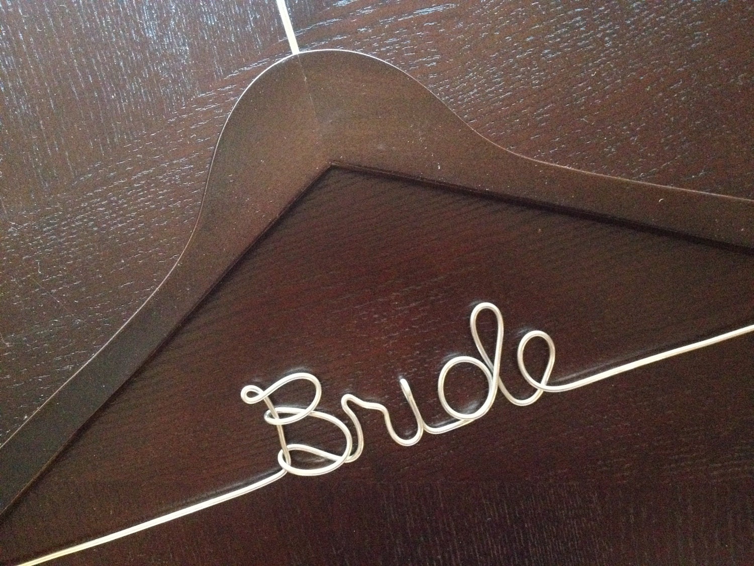 Personalized Bridal Hanger, Wedding Hanger - WALNUT