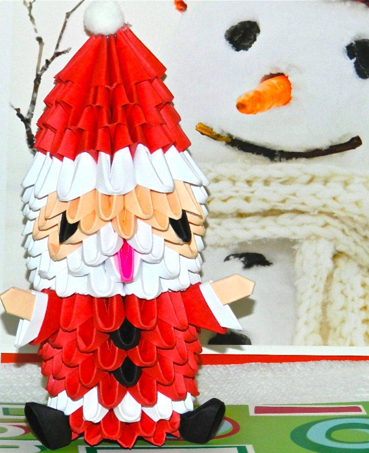 3D origami Santa Claus Kit