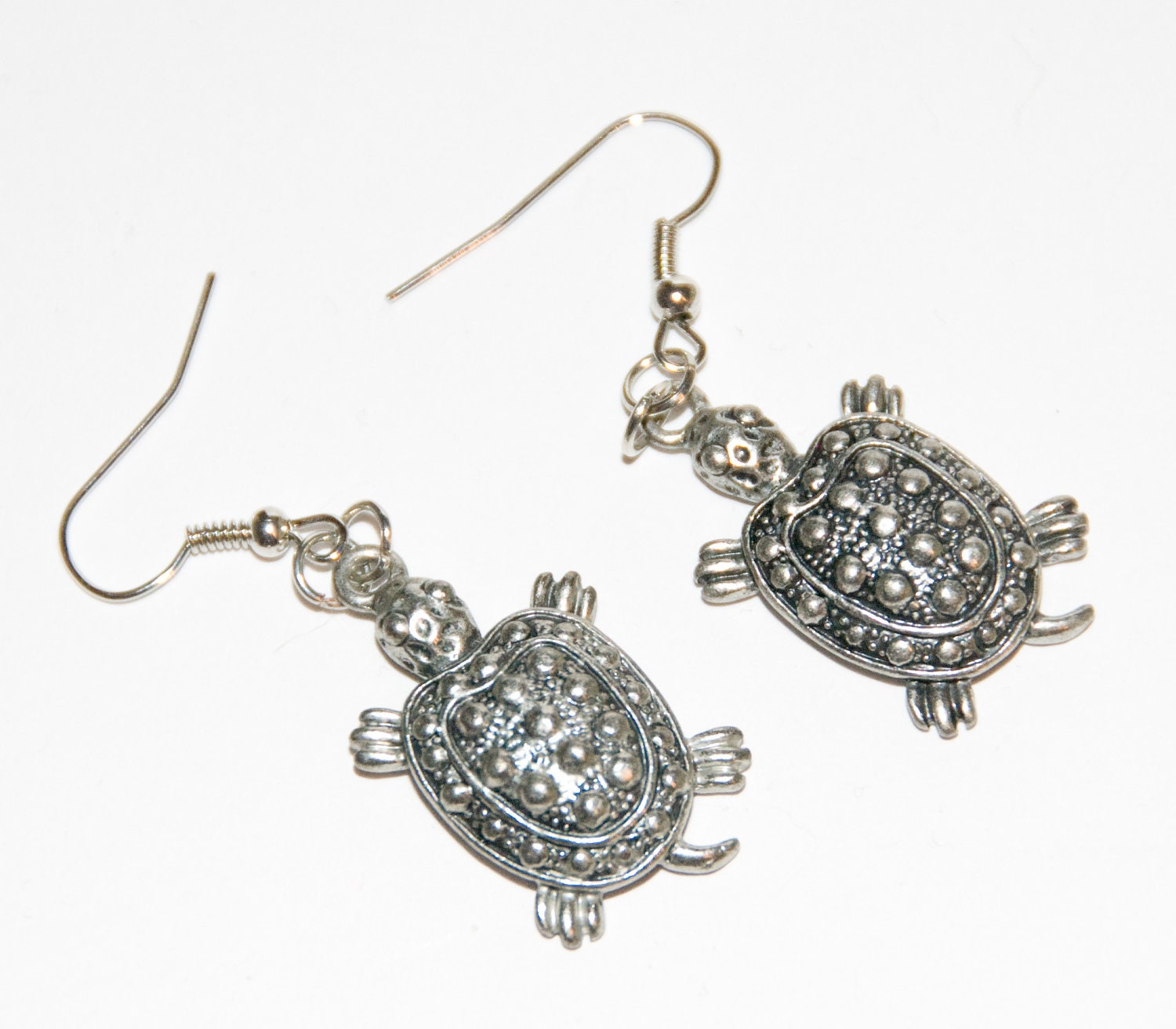 Turtle Earrings Silver Nautical 10% of sale will be donated to Sea Shepherd Conservation Society