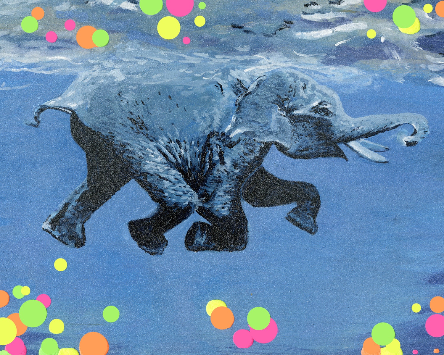 Yes, I Swim (Elephant) Print