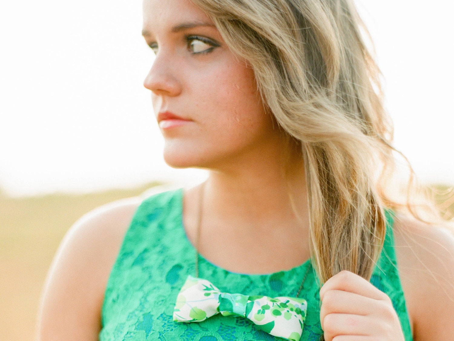 Bow Tie Necklace - Limited edition - Vintage fabric