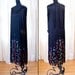 1920's Dress // Beaded Flames on Black Silk Dress with Amazing Back Cutouts