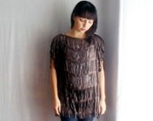 Suede fringe top - boho fringe top leather fringe top suede tunic for women