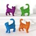 White Glitter Kitties in Florescent Snow Glitter for Winter Wedding Table Settings, Baby Showers, Nursery Decor or Centerpiece Decorations