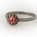 SunSet Orange Ring - Cubic Zirconia Sterling Silver Ring - Custom created in your size