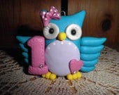 Polymer Clay Owl- Personalized Baby's First Christmas Owl Ornament/Gift