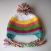 Girls Ear Flap Hat Rainbow