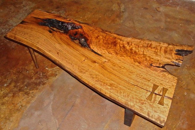 Rice Cherry Slab Coffee Table