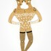 Siamese twins - Articulated Paper Doll by Dubrovskaya. Kraft paper, hand painted, MADE TO ORDER.