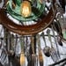 Vintage Recycled Re-Purposed Silverware Chandelier Pendant Lamp Light